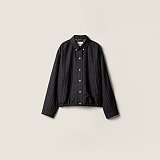 Pinstriped blouson jacket