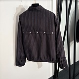 Pinstriped blouson jacket
