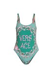 Green & Pink One Piece Swimwear
