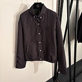 Pinstriped blouson jacket