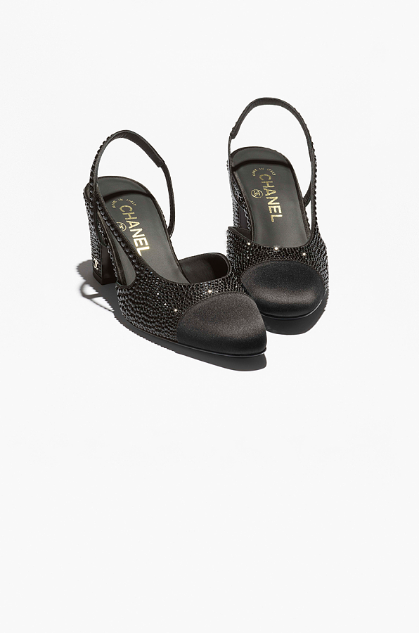 Strass & Satin Slingbacks