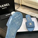 Washed Denim Mules