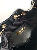 CHANEL 25 Black Raffia Mini Handbag