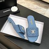 Washed Denim Mules