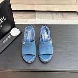 Washed Denim Sandals