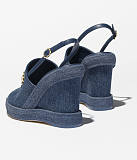 Washed Denim Sandals