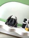 CHANEL 25 Black Raffia Mini Handbag