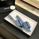 Washed Denim Mules