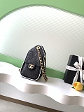 CHANEL 25 Black Raffia Mini Handbag
