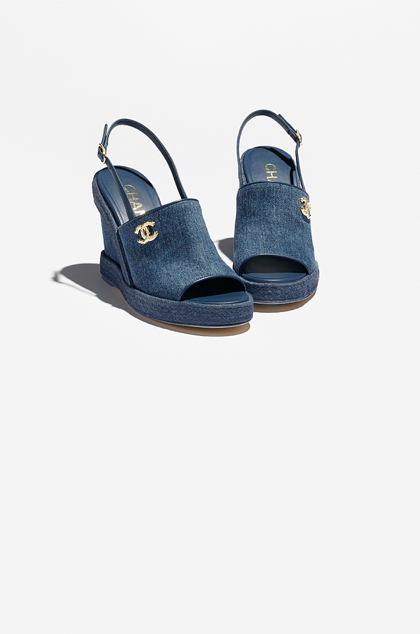 Washed Denim Sandals