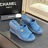 Washed Denim Sandals