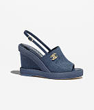 Washed Denim Sandals