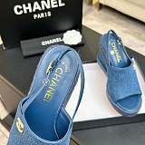 Washed Denim Sandals