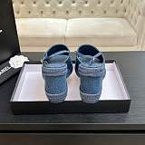 Washed Denim Sandals