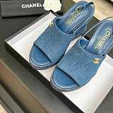 Washed Denim Sandals