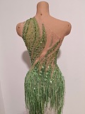 One Shoulder Fringes Dress