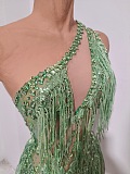 One Shoulder Fringes Dress