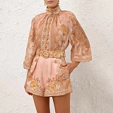 Acacia Printed Blouse & Shorts