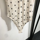 Short Sleeves See-through Monogram Corset