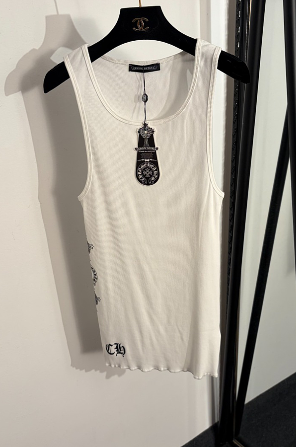 Embroidered Ribbed Tank