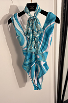 One Piece Swimwear with Scarf