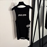 Embroidered Ribbed Tank