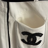 Straight Logo Embroidered Cotton Pants