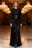 Sequins Patchwork Long Dress