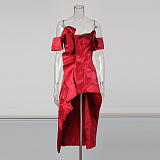 Strapless Wave Cut Mini Dress