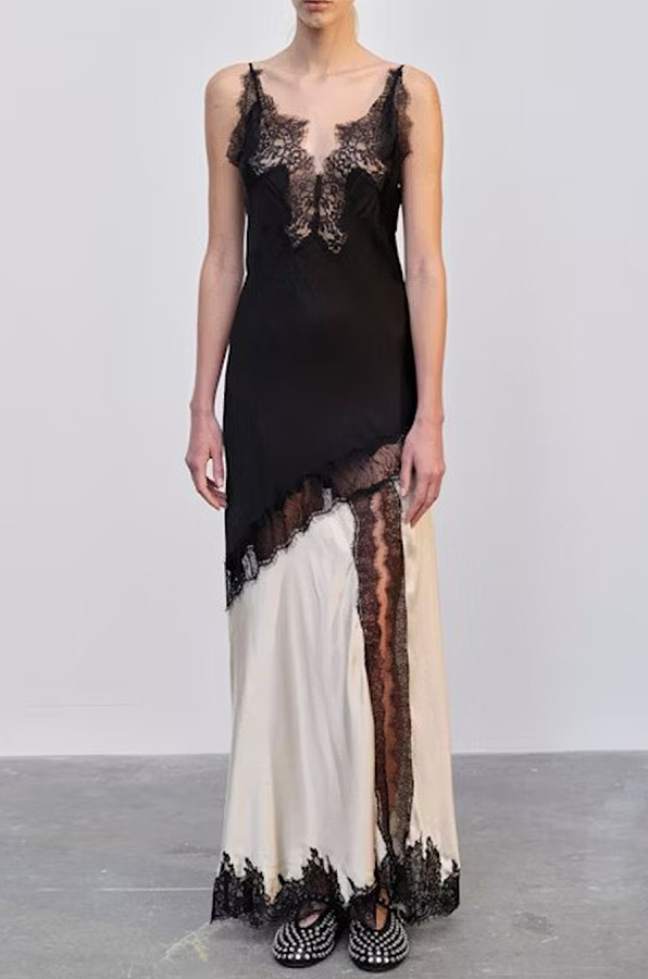 Lace Patchwork Long Dress