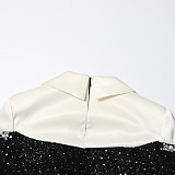 Shirt Collar Beaded Dress