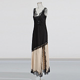 Lace Patchwork Long Dress