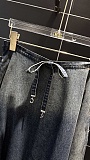 Mid-Length Belted Skirt