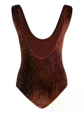 Bodysuit with gg crystals - brown