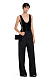 Bodysuit with gg crystals - black