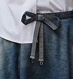 Mid-Length Belted Skirt