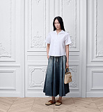 Mid-Length Belted Skirt