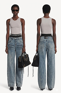 Patchwork Loose Jeans