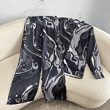 Marble Printed Shirt & Loose Pants
