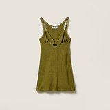 Garment-dyed cotton mini dress