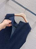 Denim Blue Drop-Waist Mini Dress
