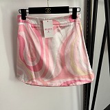 Marmo-print Mini Skirt in Silk