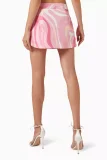 Marmo-print Mini Skirt in Silk