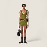 Garment-dyed cotton mini dress