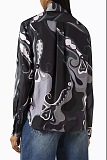 Marble Printed Shirt & Loose Pants