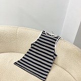 Tank Top in Striped Cotton Jersey