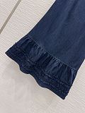 Denim Blue Drop-Waist Mini Dress