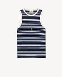Tank Top in Striped Cotton Jersey