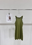 Garment-dyed cotton mini dress
