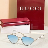 Cat-eye Gold-plated Metal Sunglasses